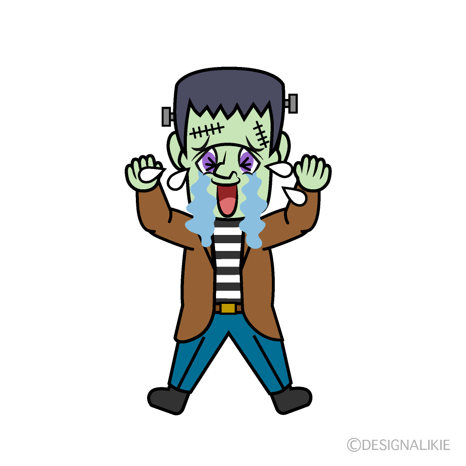 Crying Frankenstein Cartoon Character Image