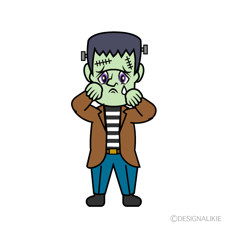 Sad Frankenstein Cartoon Character Image