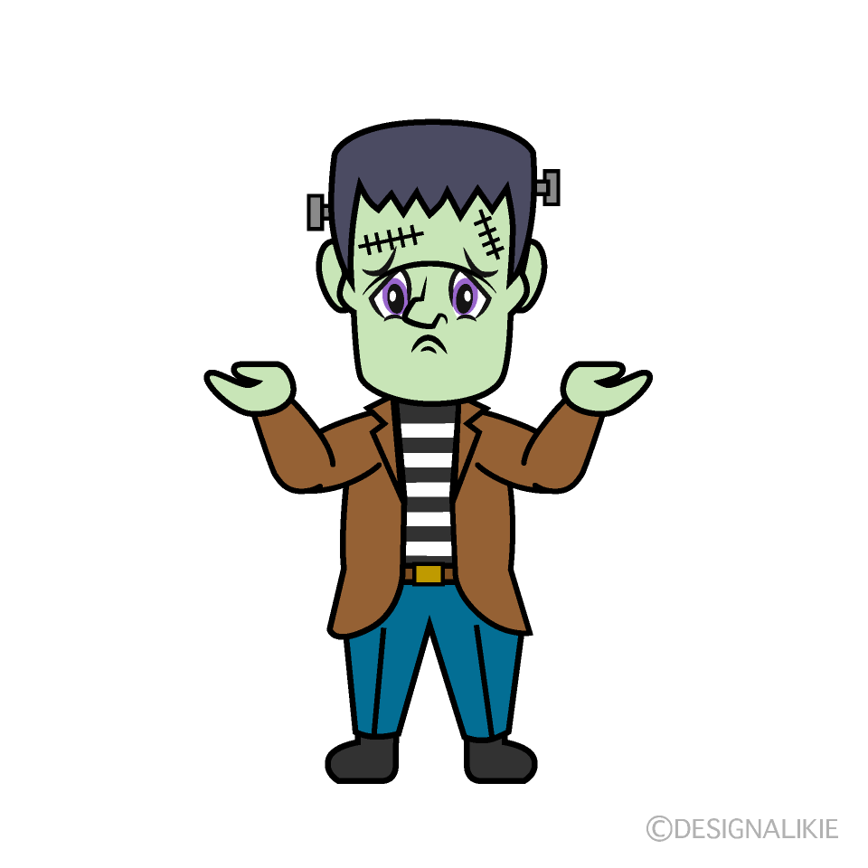 Troubled Frankenstein Cartoon Character Image