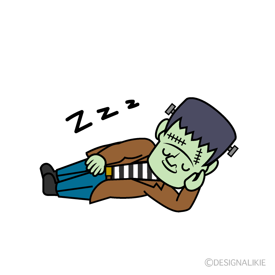 Sleeping Frankenstein Cartoon Character Image