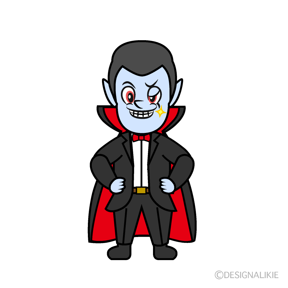 Grinning Dracula Cartoon Character Image
