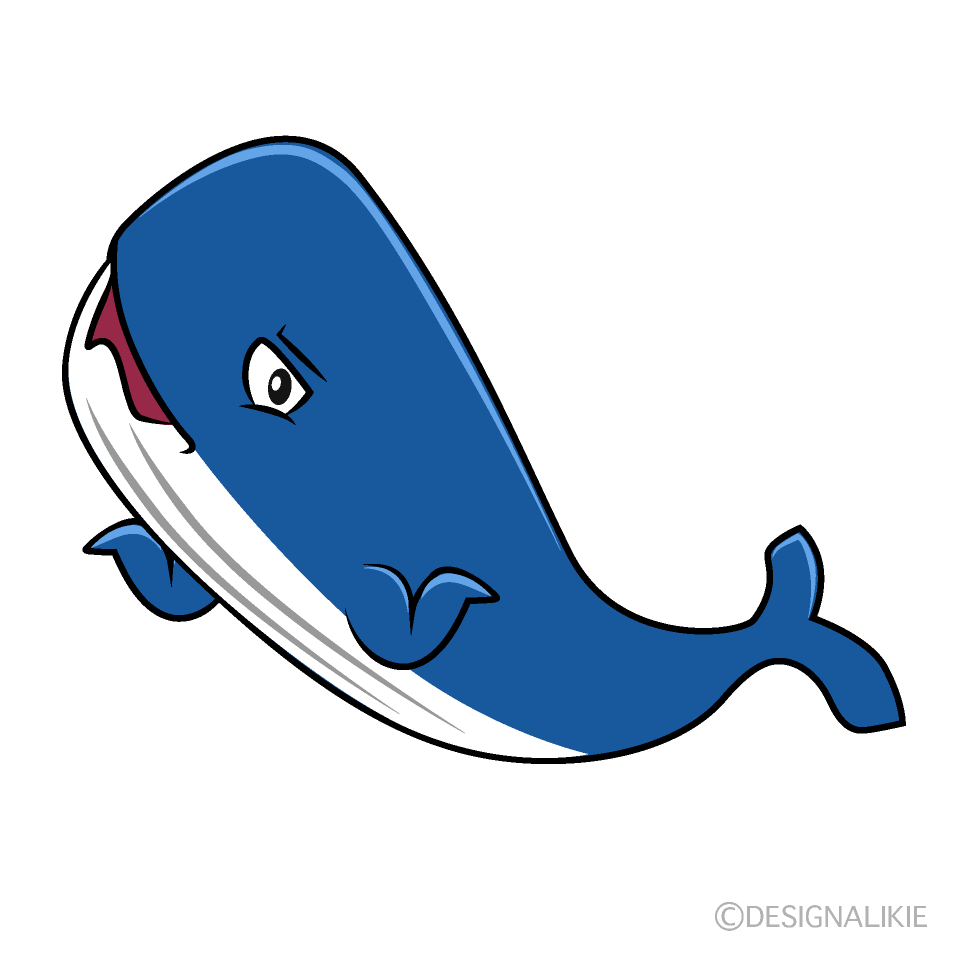 Troubled Whale Cartoon Character Image