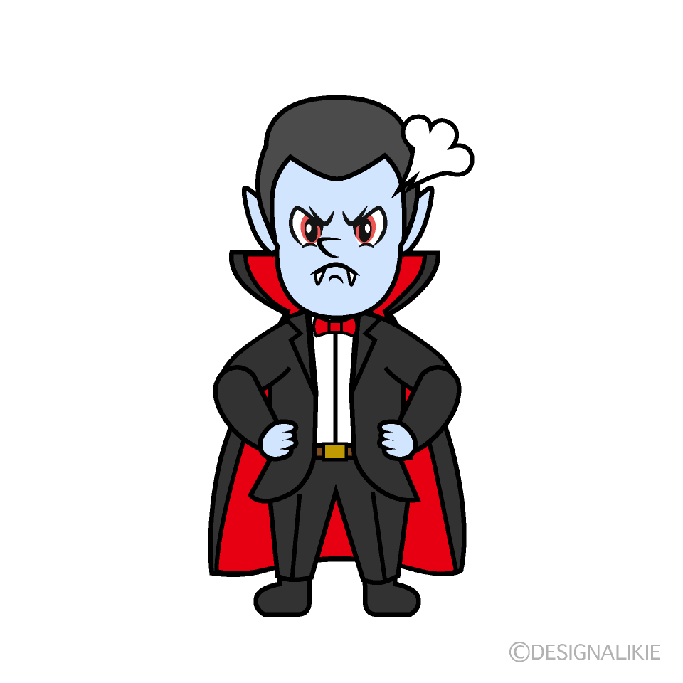 Angry Dracula Cartoon Character Image
