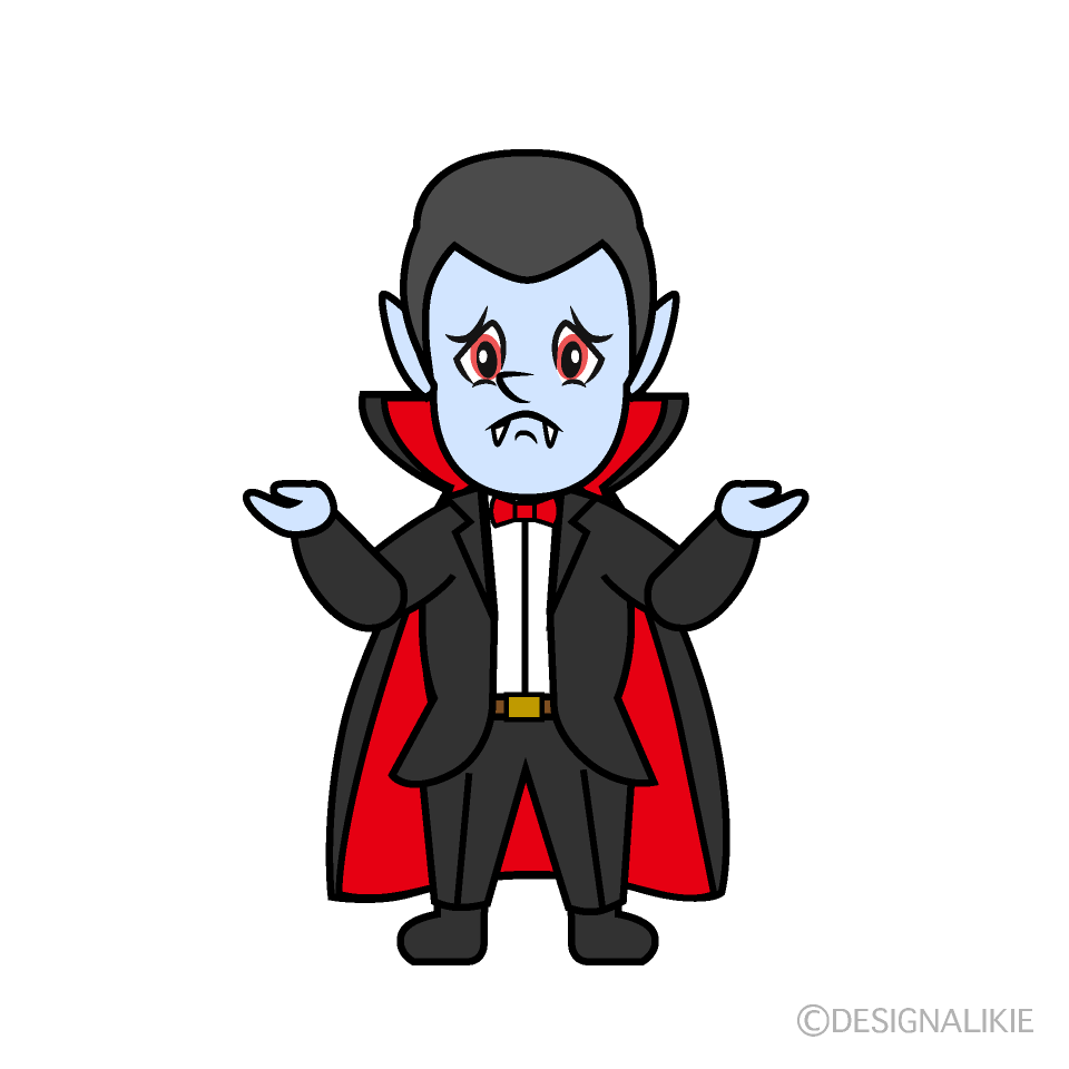 Troubled Dracula Cartoon Character Image