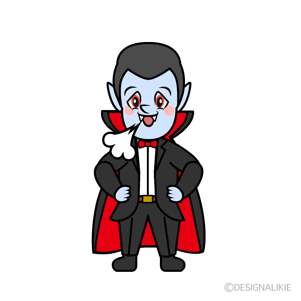 Relaxing Dracula Cartoon Character Image