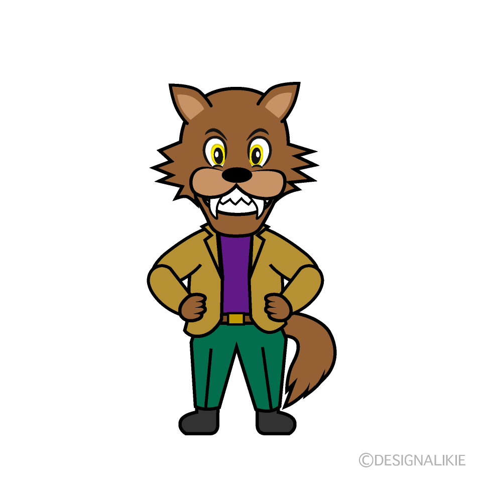 Wolf Man Cartoon Character Image