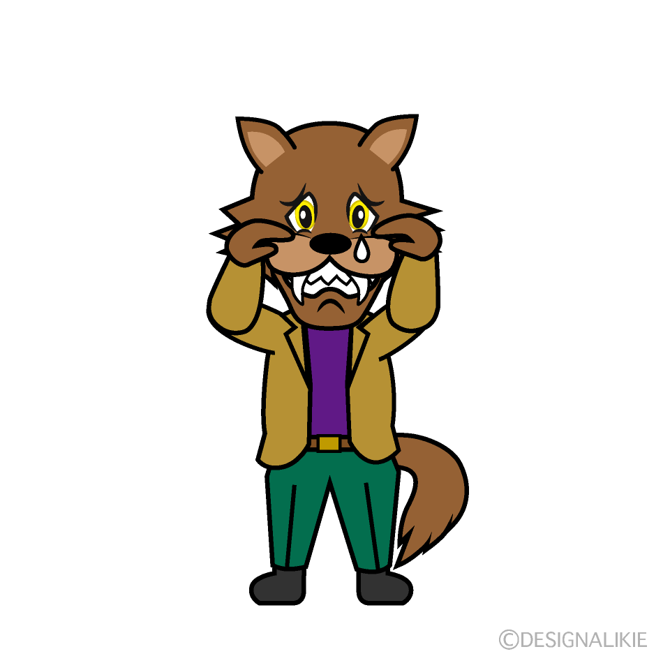 Hombre Lobo Triste Animado