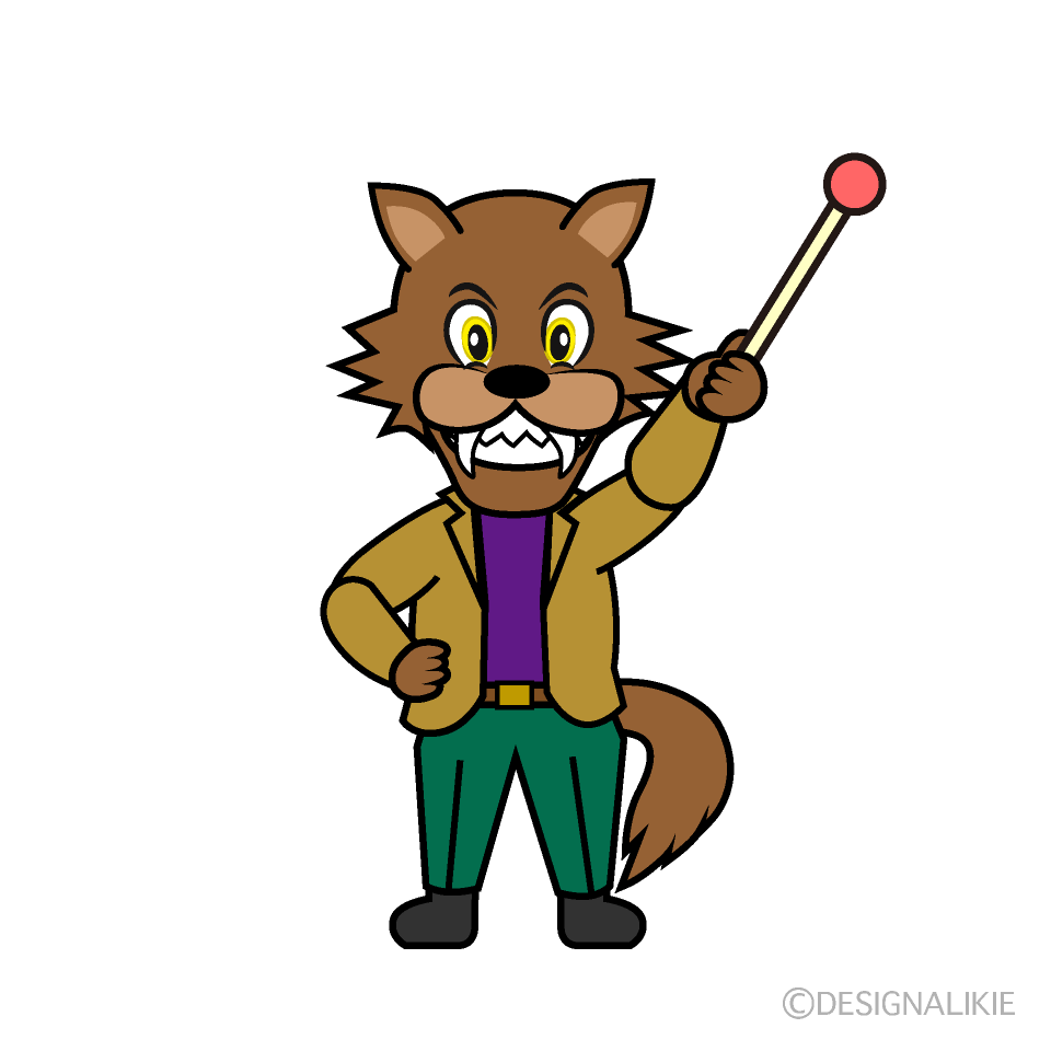 Speaking Wolf Man Cartoon Character Image