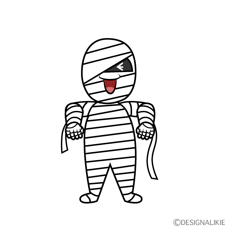 Laughing Mummy Man Cartoon Character Image