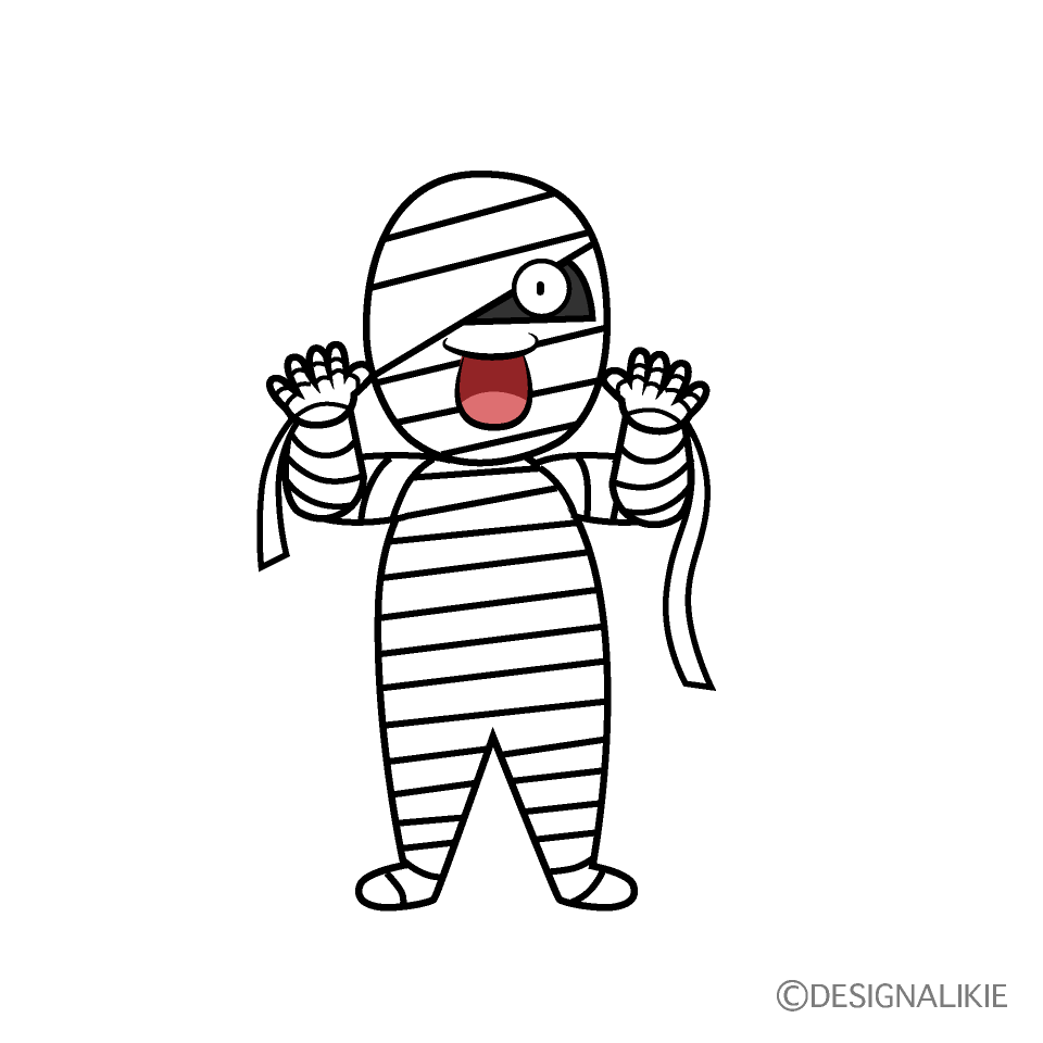 Surprising Mummy Man Cartoon Character Image