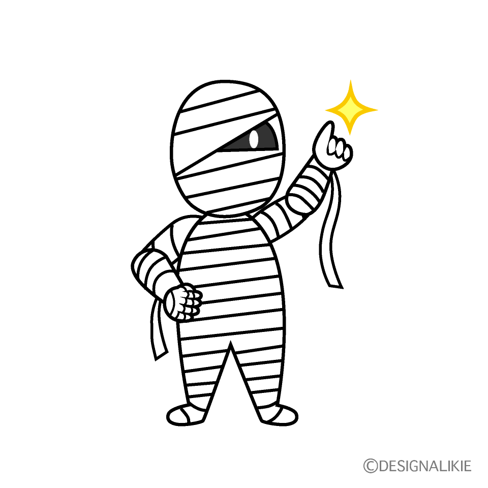 Posing Mummy Man Cartoon Character Image