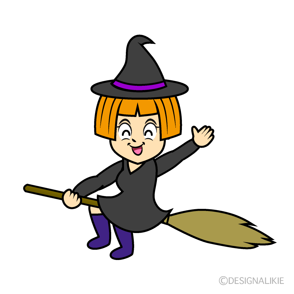 Smiling Witch Cartoon Character Image
