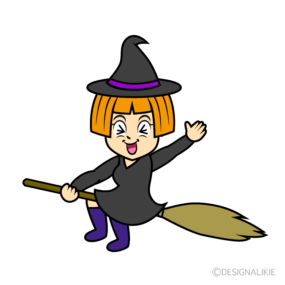 Laughing Witch Cartoon Character Image