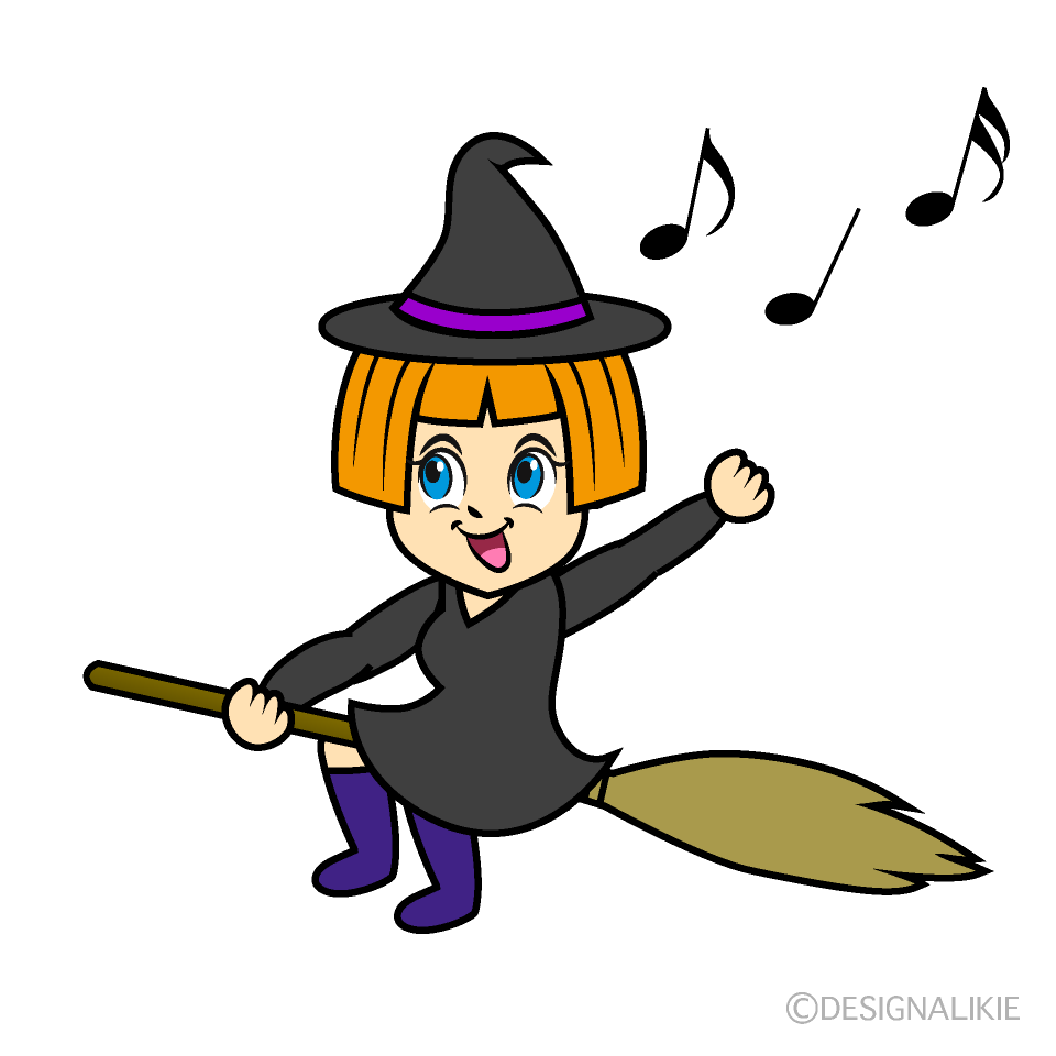 Singing Witch Cartoon Character Image