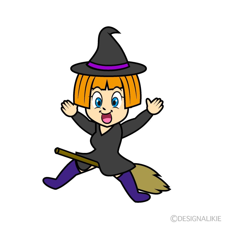 Surprising Witch Cartoon Character Image