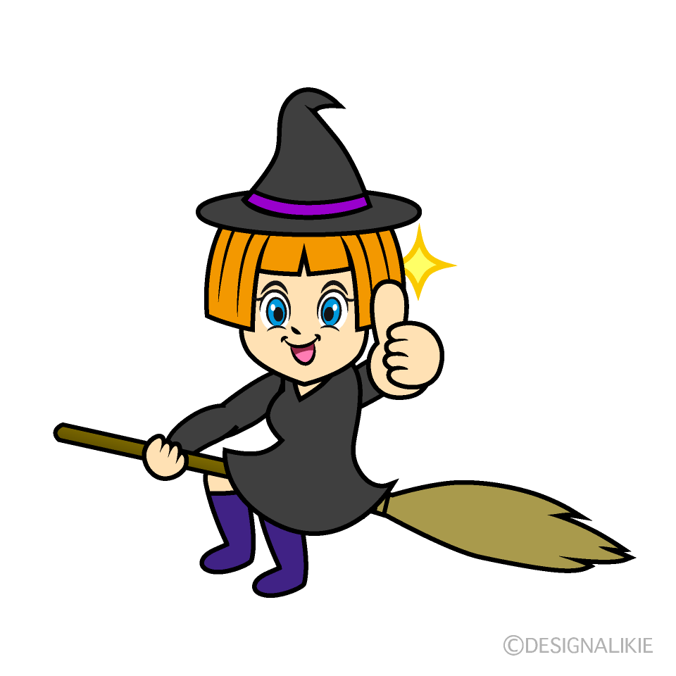 Thumbs up Witch Cartoon Character Image