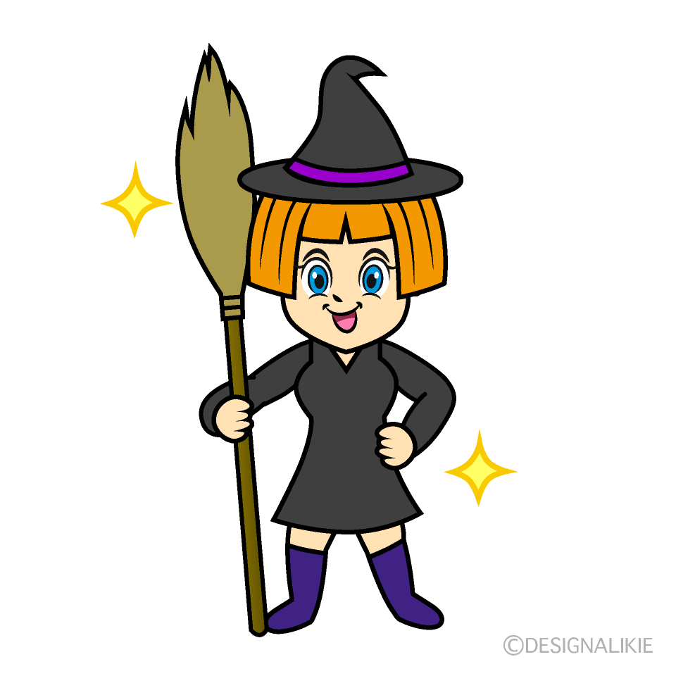 Glitter Witch Cartoon Character Image