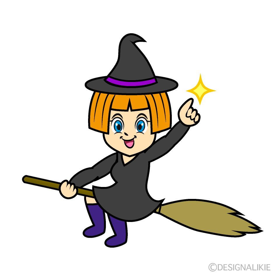 Posing Witch Cartoon Character Image