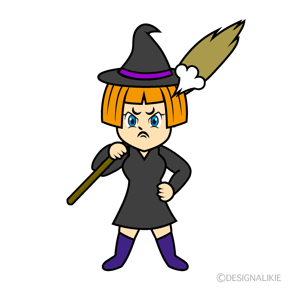 Angry Witch Cartoon Character Image