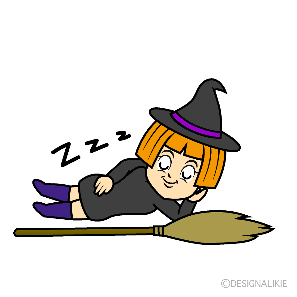 Sleeping Witch Cartoon Character Image
