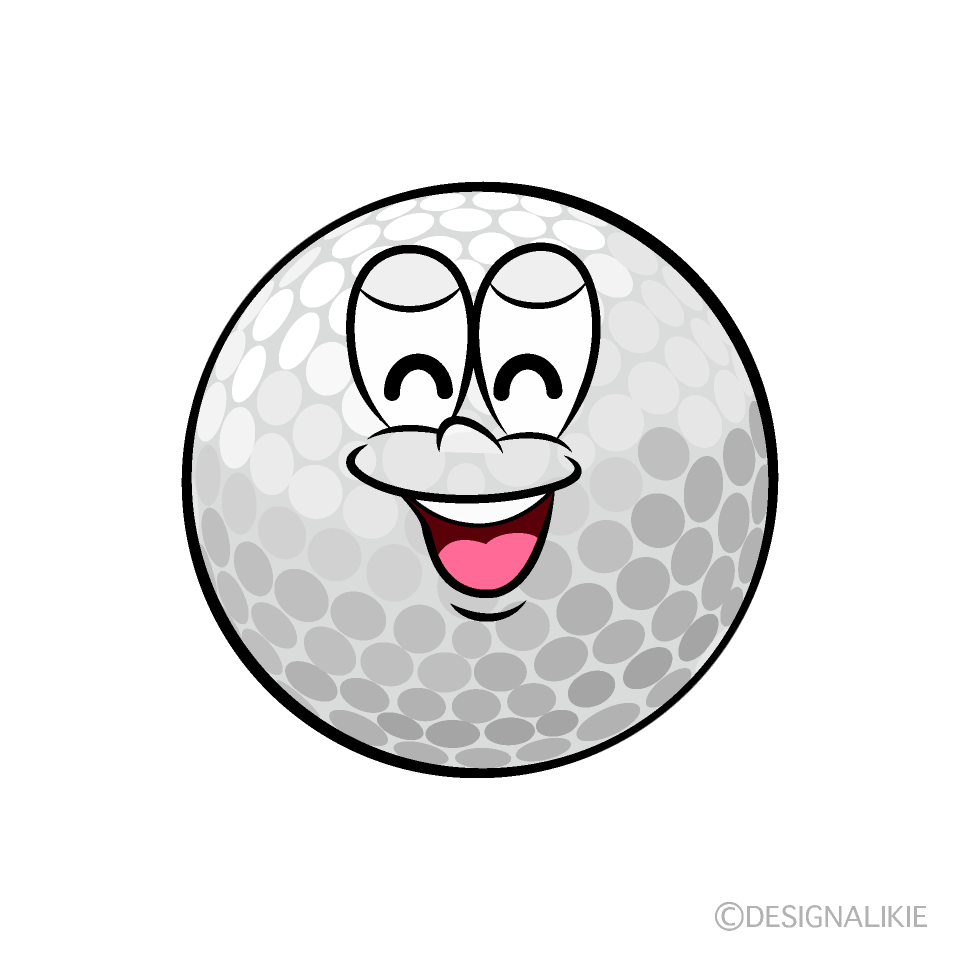 Smiling Golf Cartoon Character Image