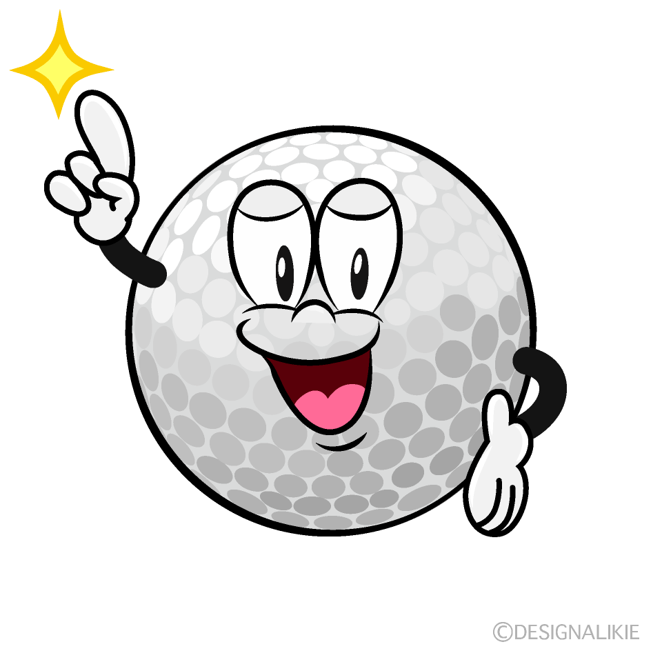 Posing Golf Cartoon Character Image