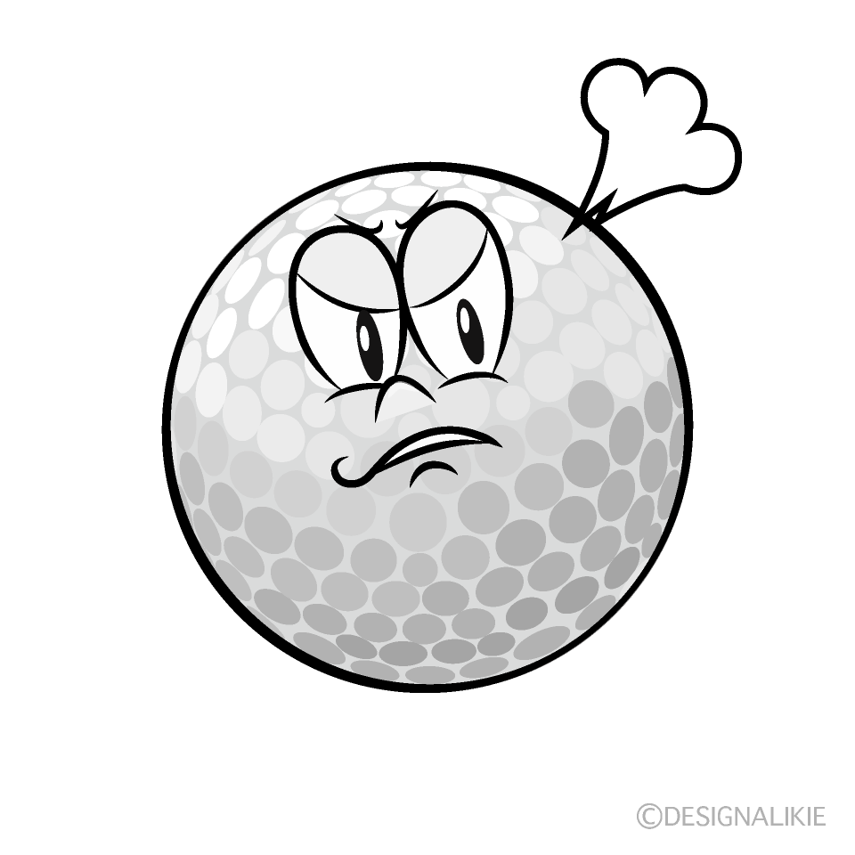 Angry Golf Cartoon Character Image