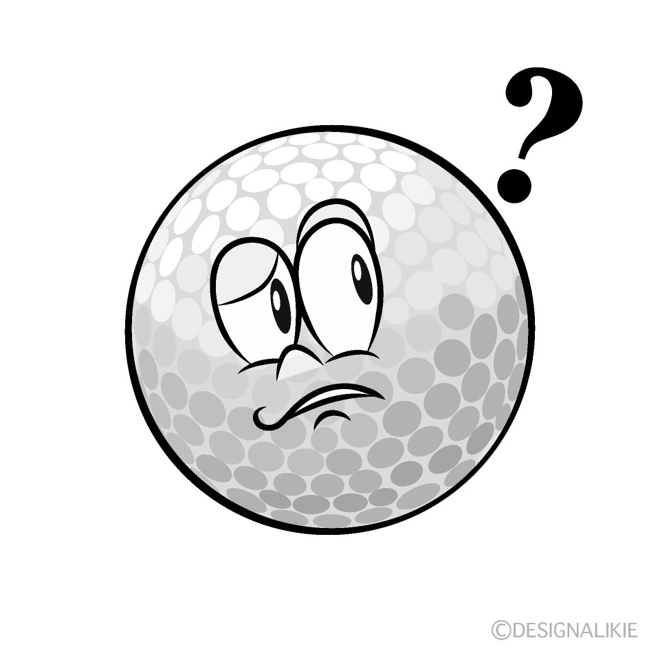 Thinking Golf Cartoon Character Image
