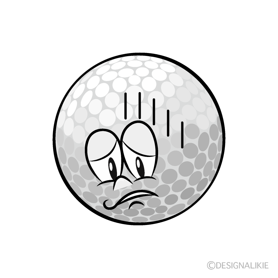 Depressed Golf Cartoon Character Image