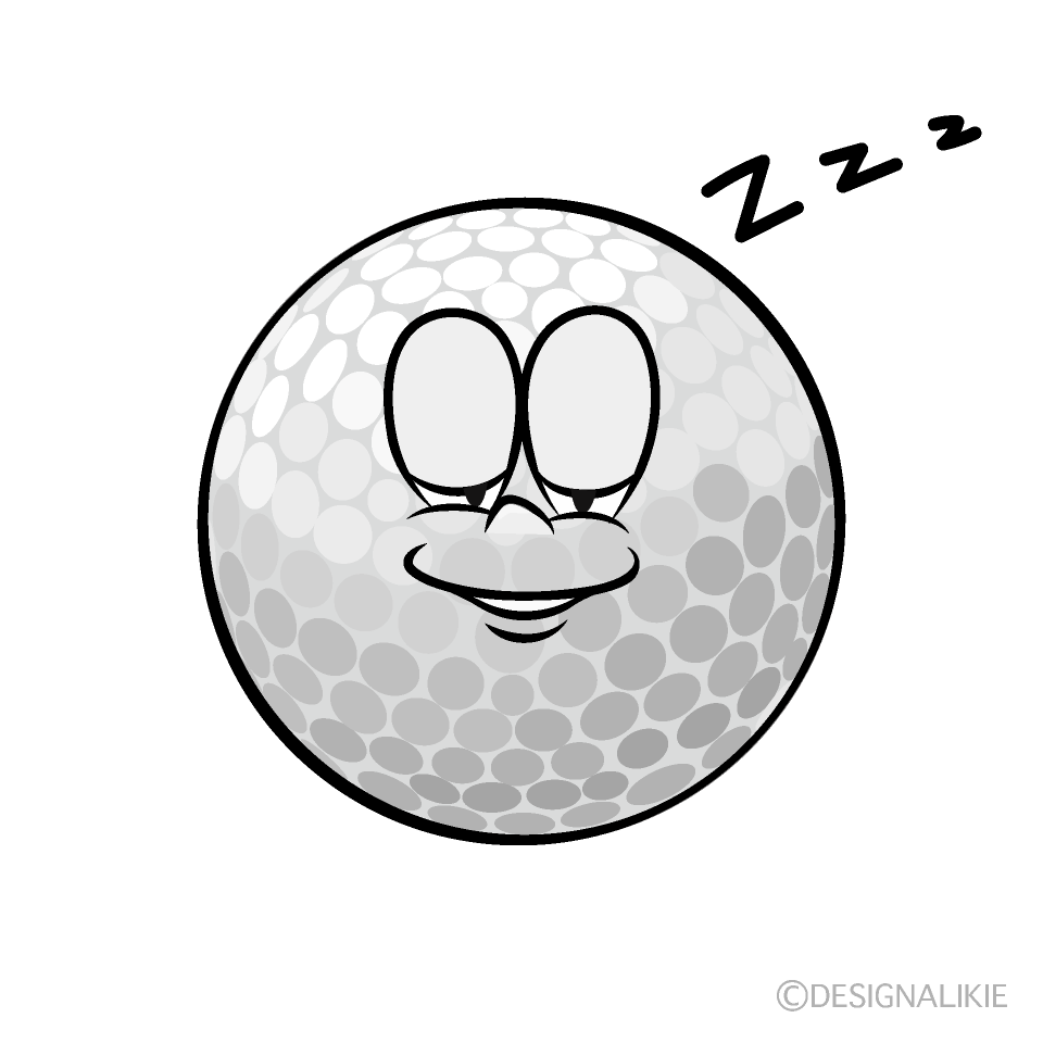 Sleeping Golf Cartoon Character Image