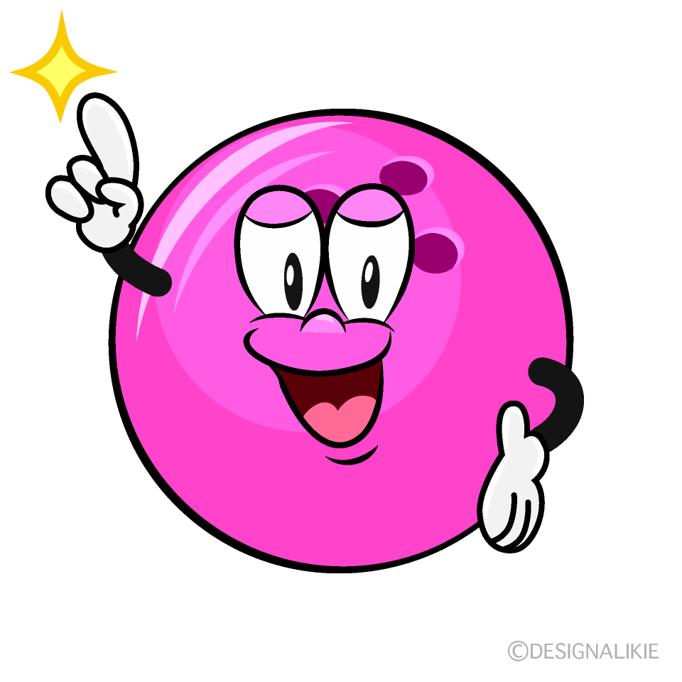 Posing Bowling Ball Cartoon Character Image