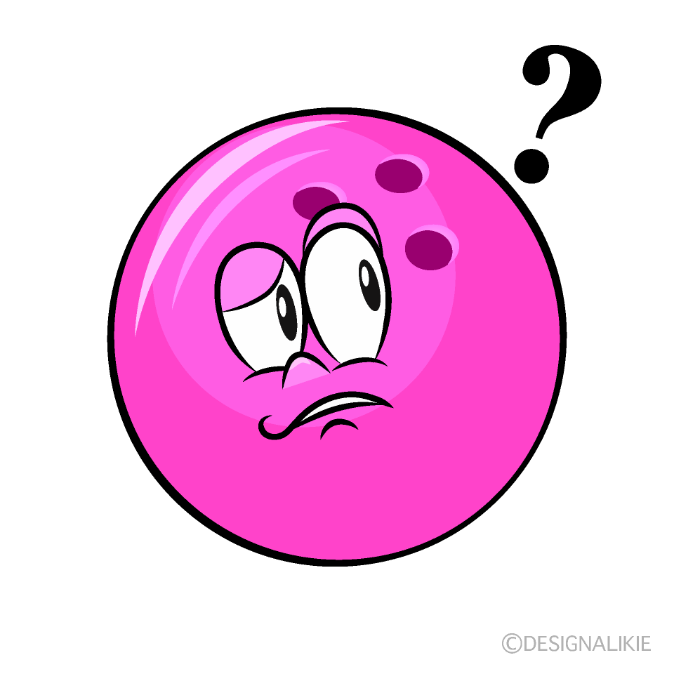 Thinking Bowling Ball Cartoon Character Image