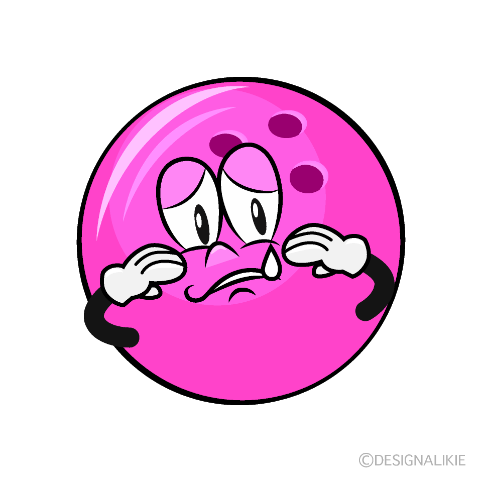 Sad Bowling Ball Cartoon Character Image