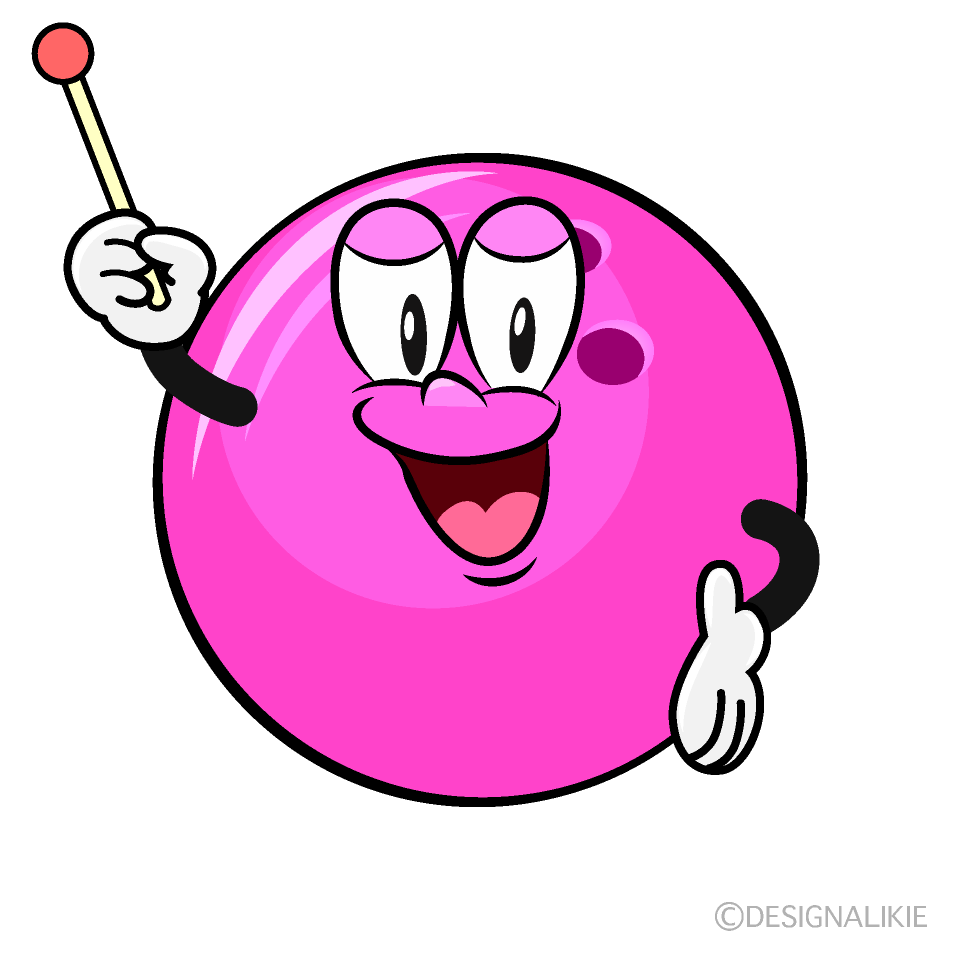 Speaking Bowling Ball Cartoon Character Image