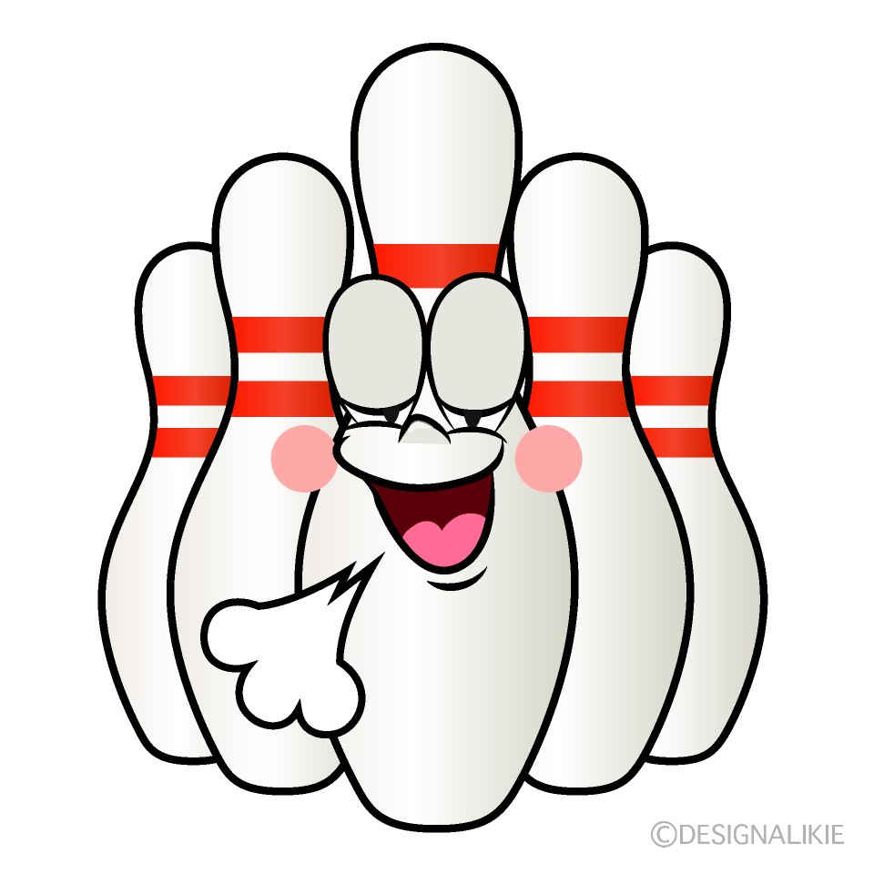 Relaxing Bowling Pin Cartoon Character Image
