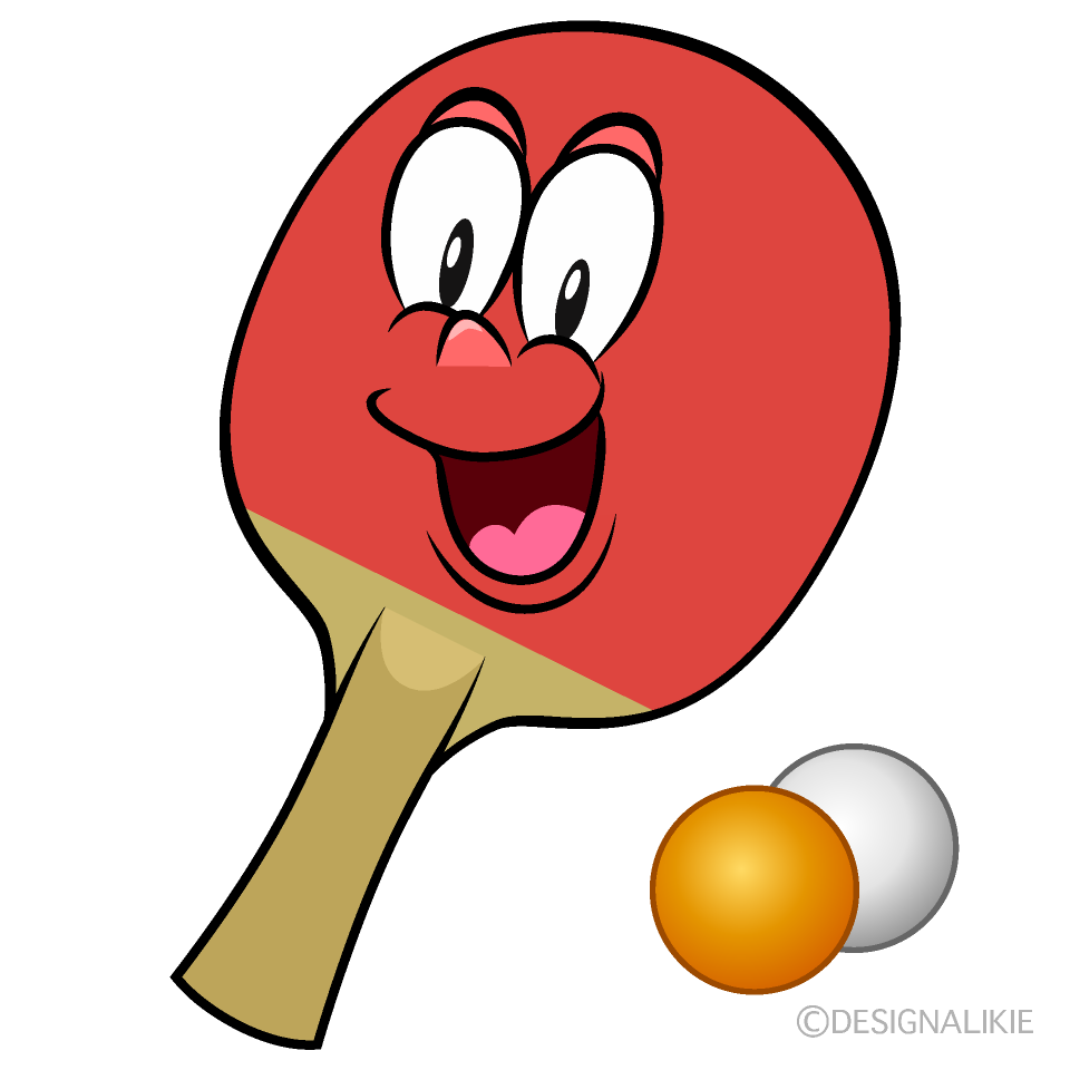 Surprising Table Tennis Cartoon Character Image