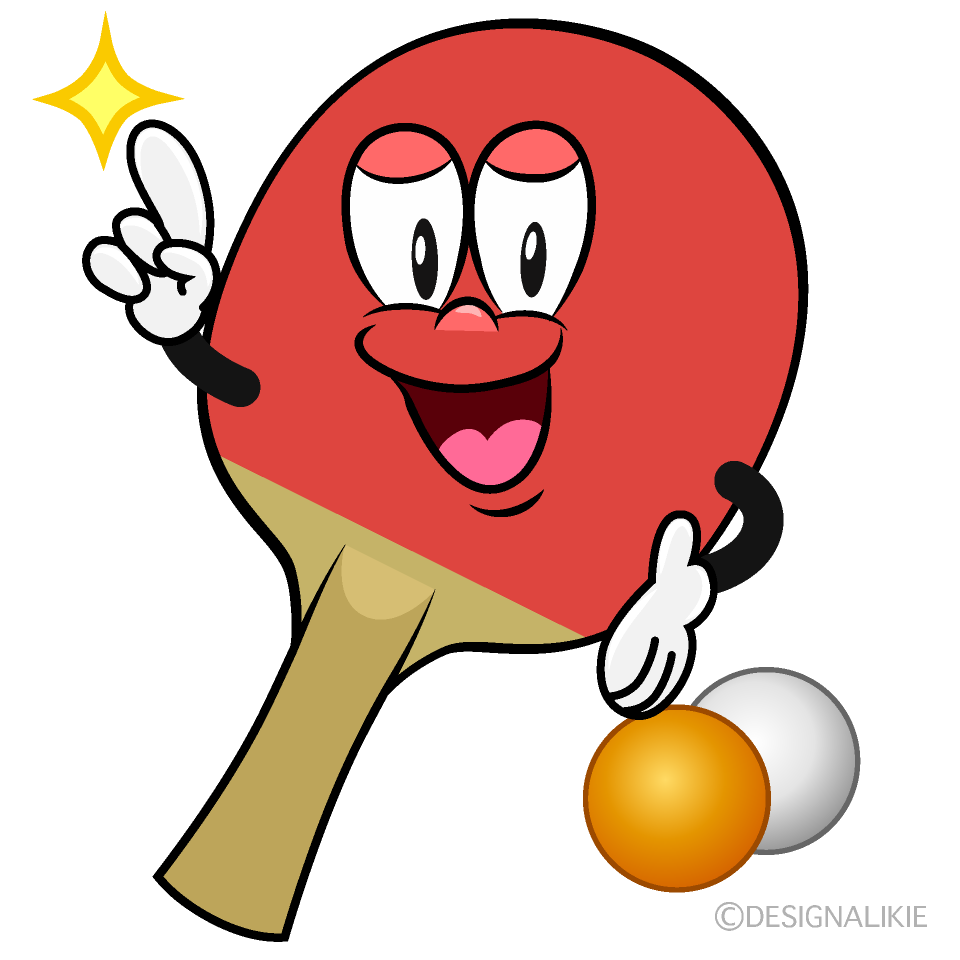 Posing Table Tennis Cartoon Character Image