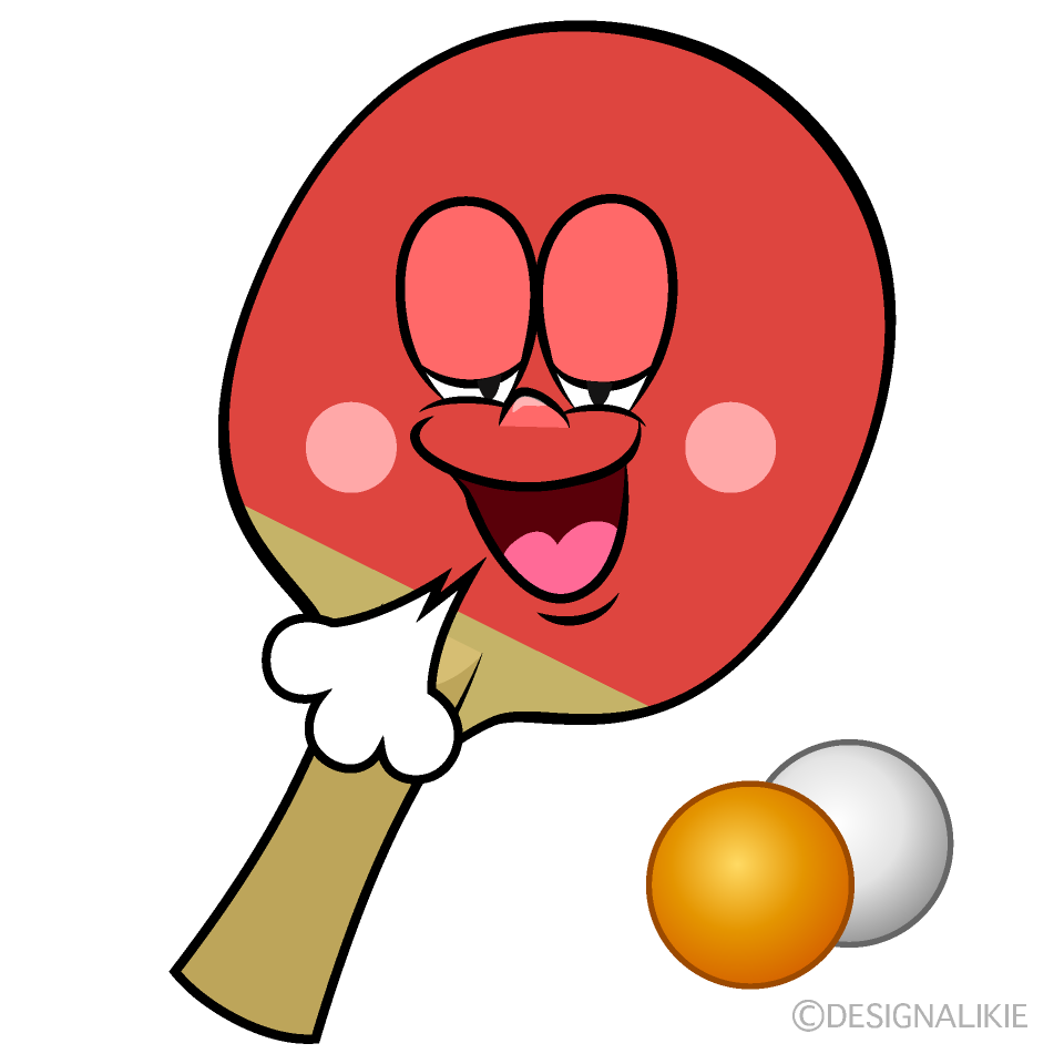 Relaxing Table Tennis Cartoon Character Image