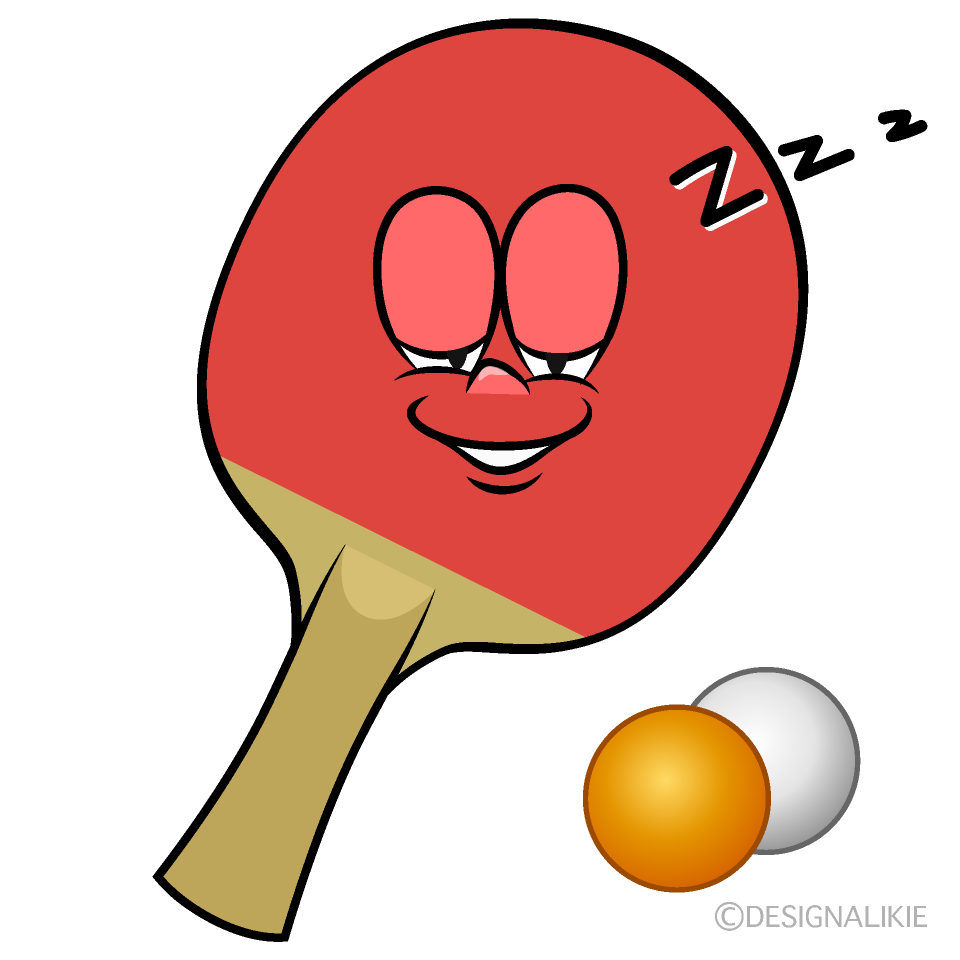 Sleeping Table Tennis Cartoon Character Image