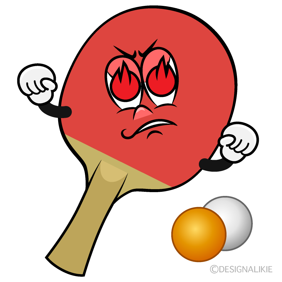 Enthusiasm Table Tennis Cartoon Character Image