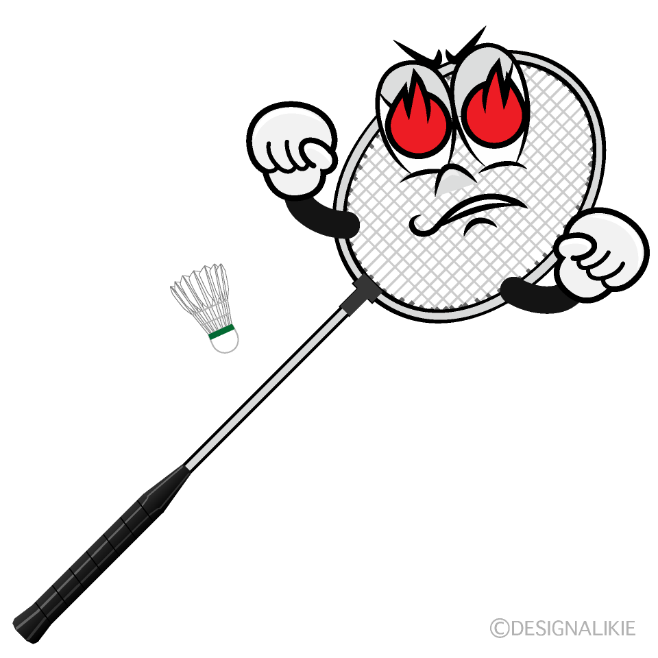 Enthusiasm Badminton Cartoon Character Image