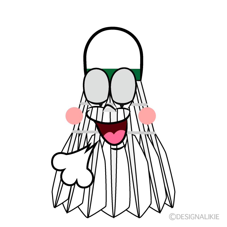 Relaxing Badminton Shuttle Cartoon Character Image