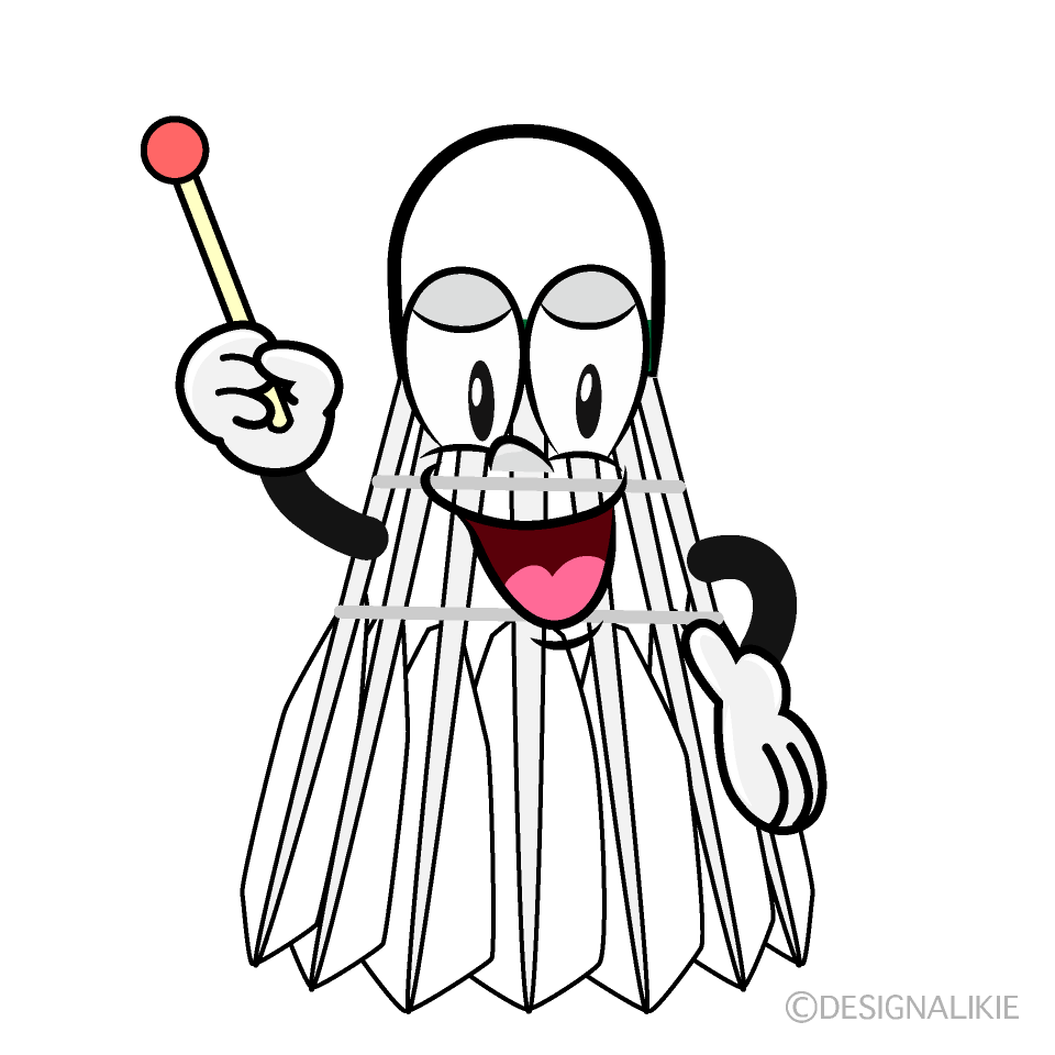 Speaking Badminton Shuttle Cartoon Character Image
