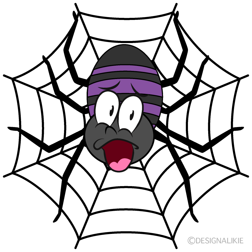 Surprising Spider Web Cartoon Character Image
