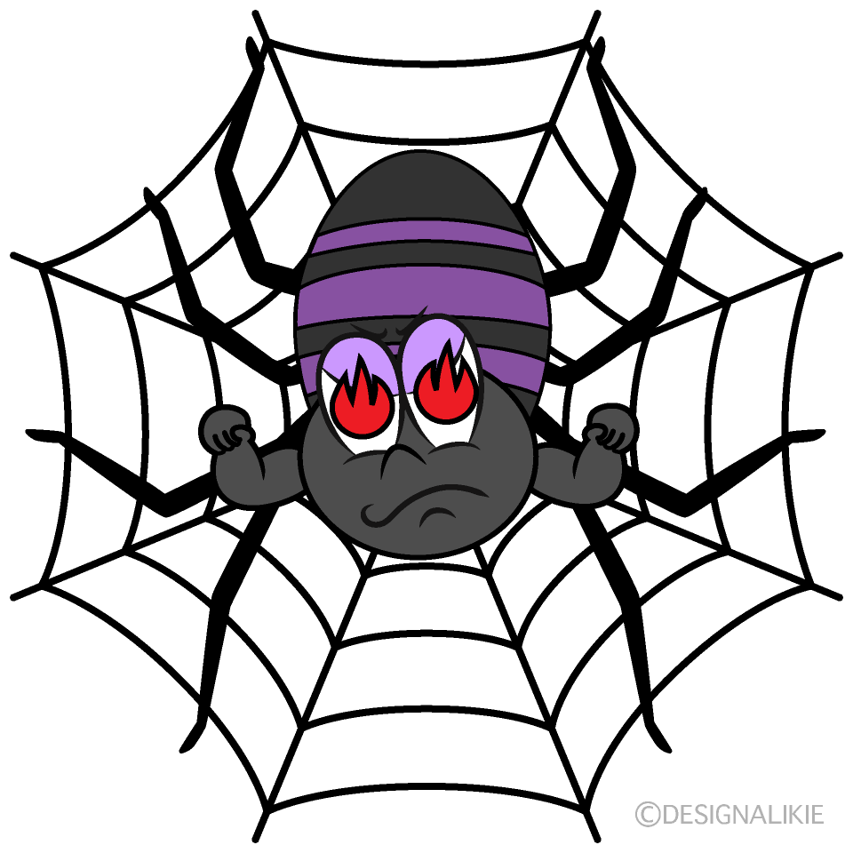Enthusiasm Spider Web Cartoon Character Image