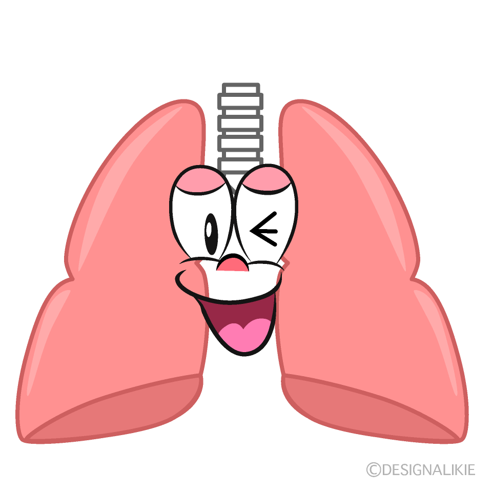 Laughing Lung Cartoon Character Image