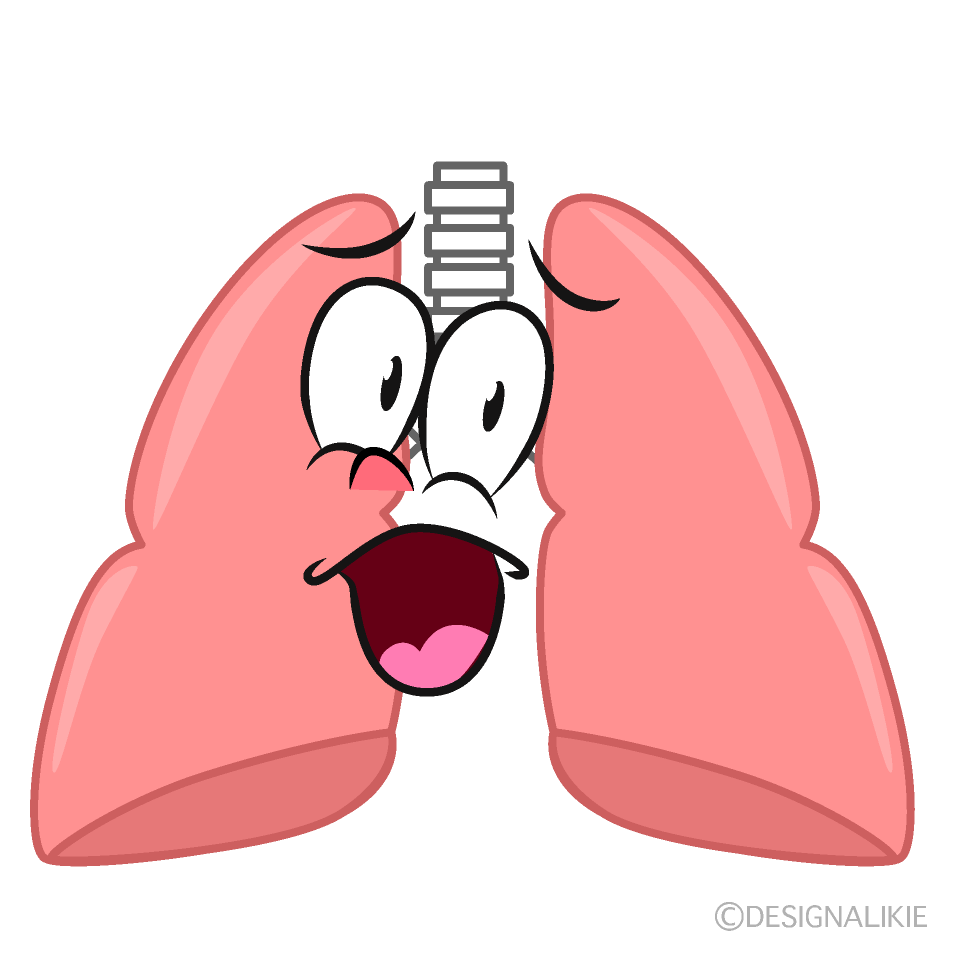 Surprising Lung Cartoon Character Image