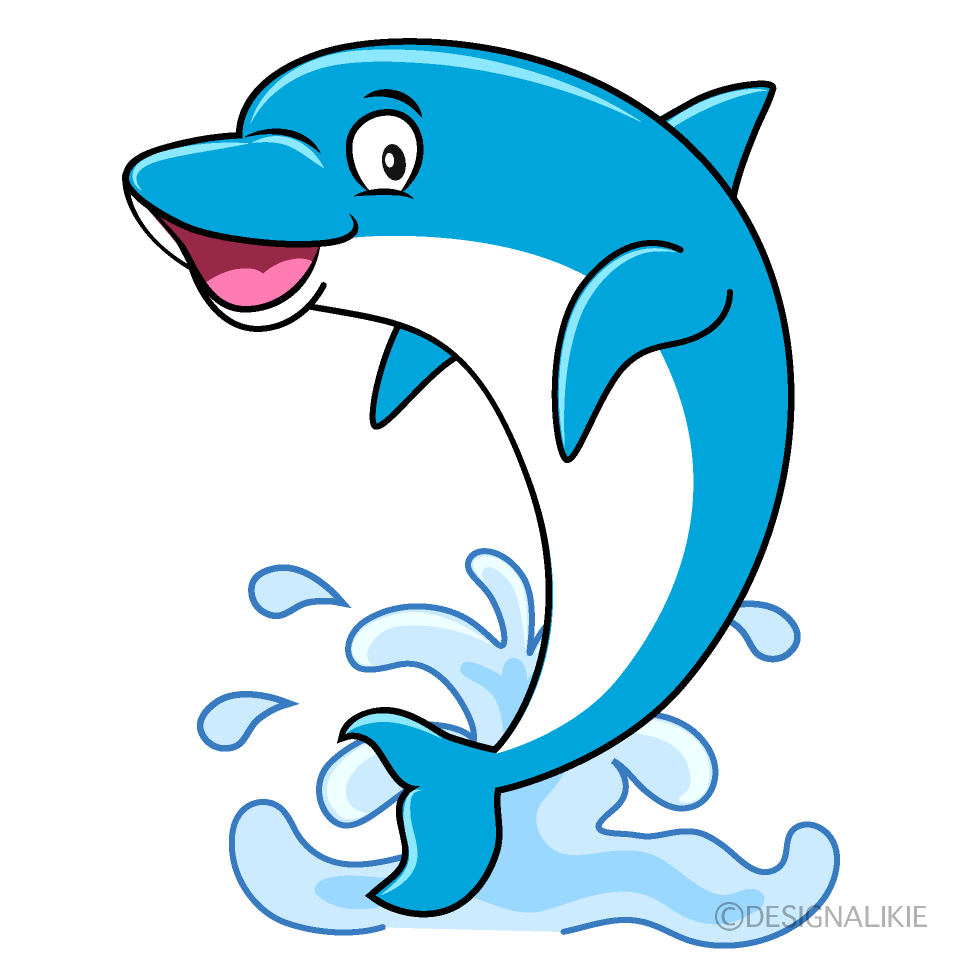 Cool Dolphin Cartoon Character Image