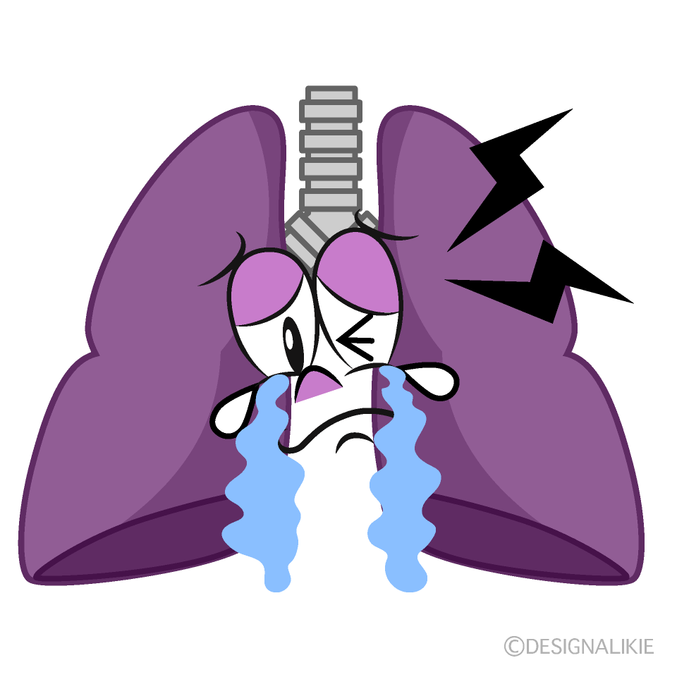 Crying Lung Cartoon Character Image