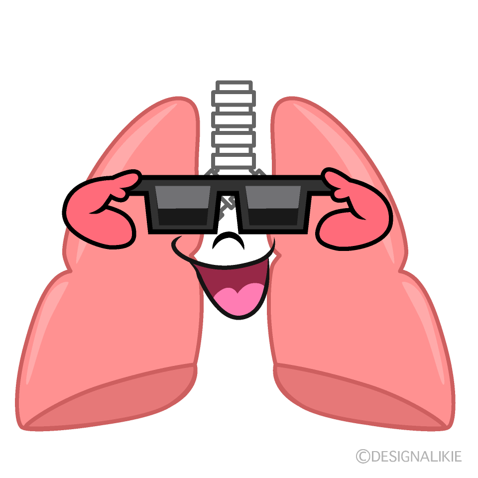 Cool Lung Cartoon Character Image
